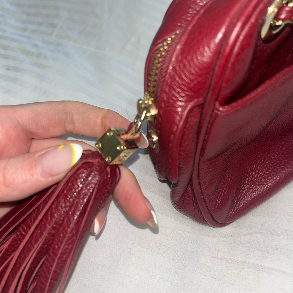 Tory Burch Burgundy Leather Crossbody Bag - Picture 5 of 10